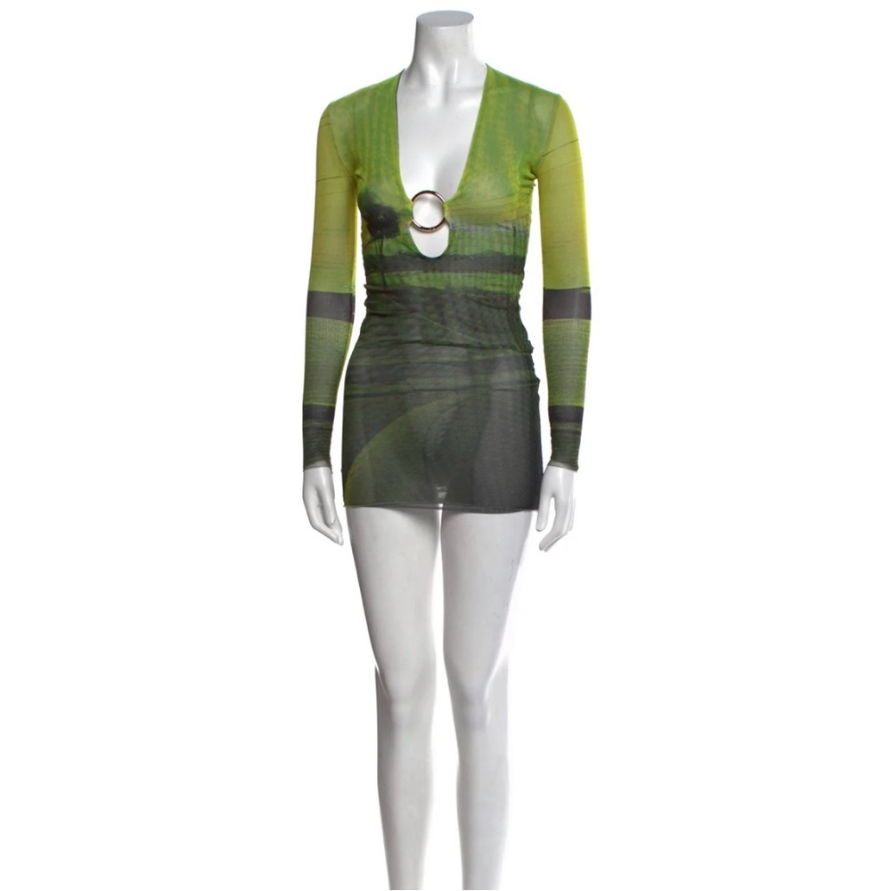 Louisa Ballou Vibrant Green and Yellow Cover-Up